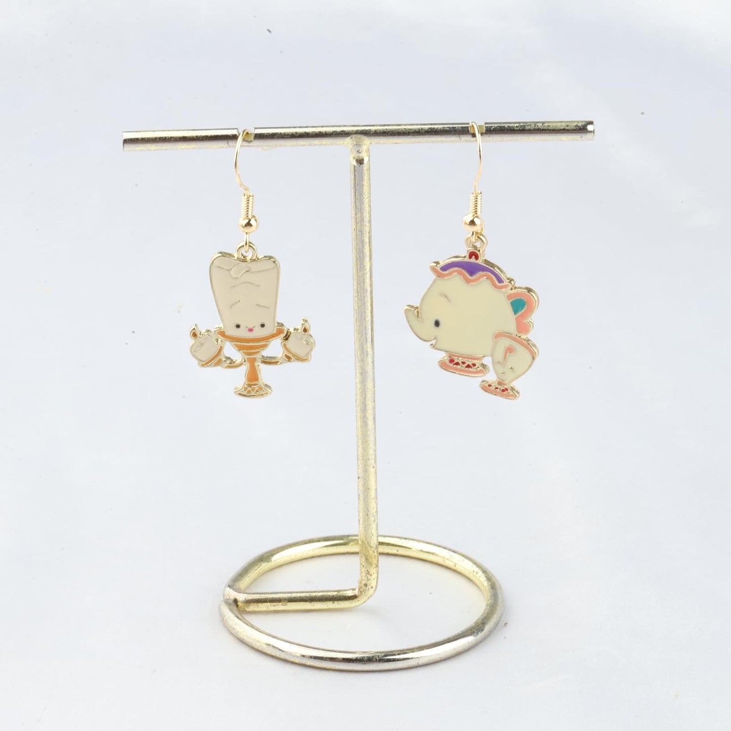 CENWA Beauty Beast Inspired Jewelry Cartoon Animal Earrings Gift for Movie Fan
