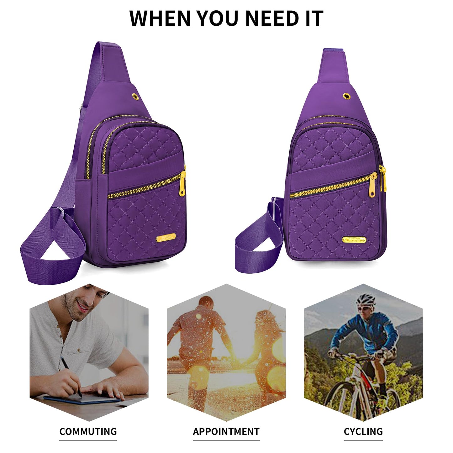 Small Sling Bag For Women Men Casual Crossbody Sling Backpack