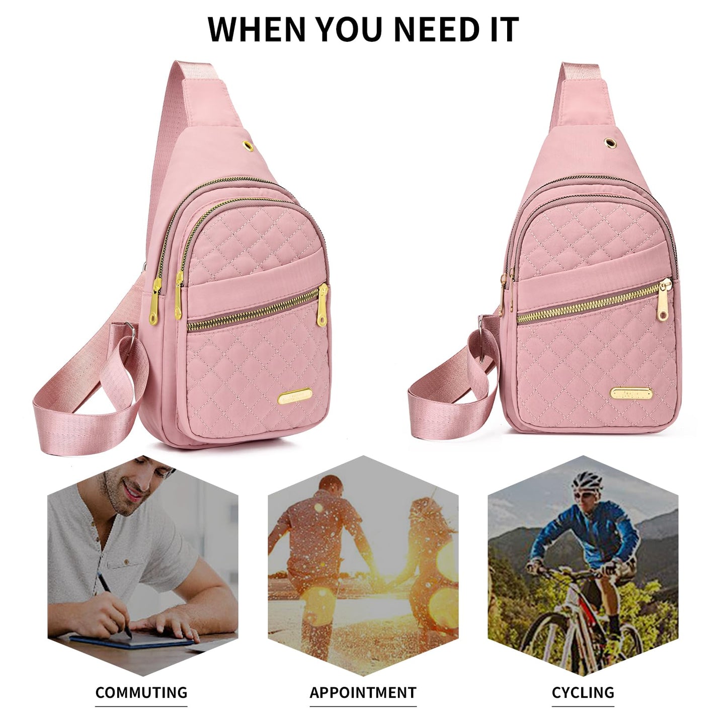 Small Sling Bag For Women Men Casual Crossbody Sling Backpack