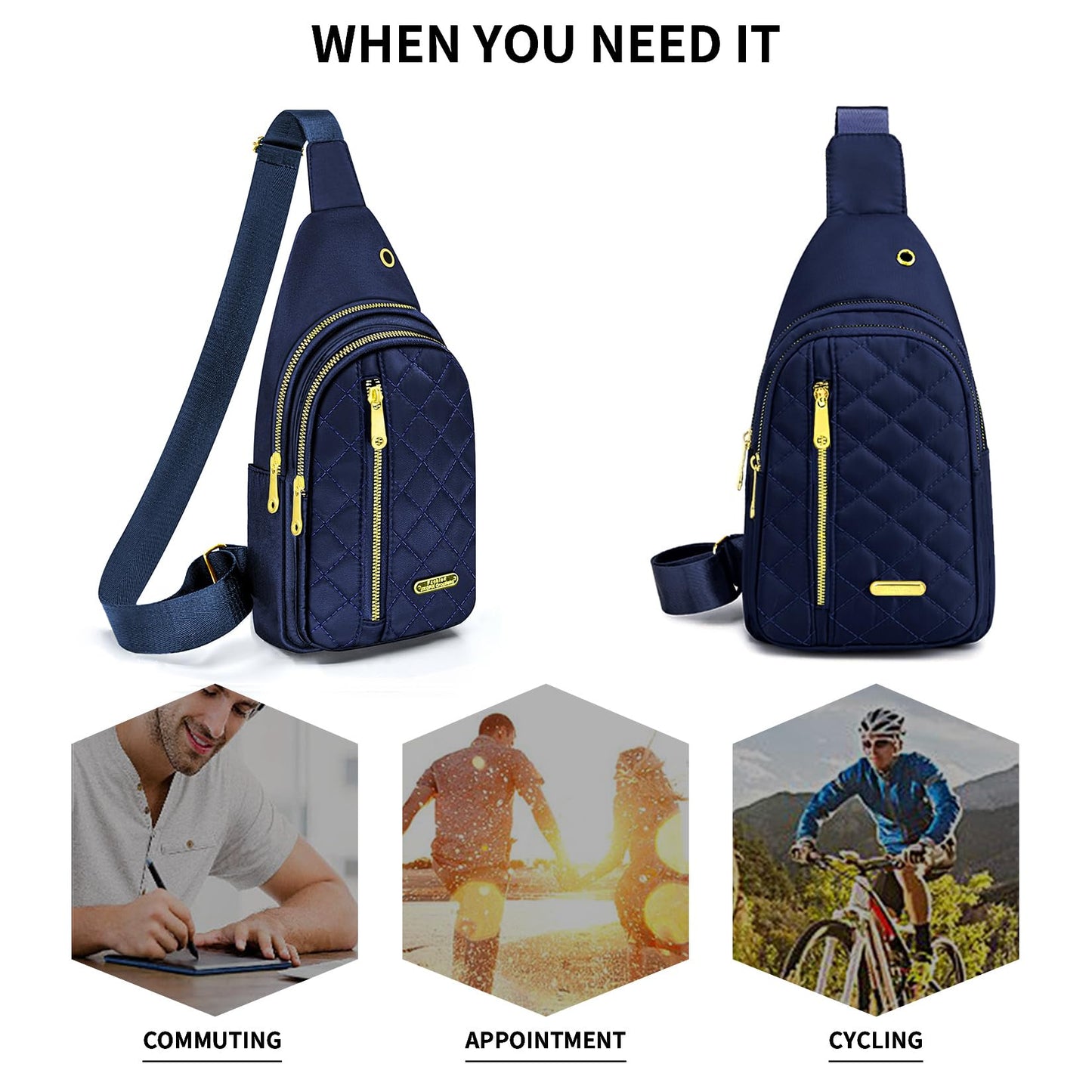 Small Sling Bag For Women Men Casual Crossbody Sling Backpack