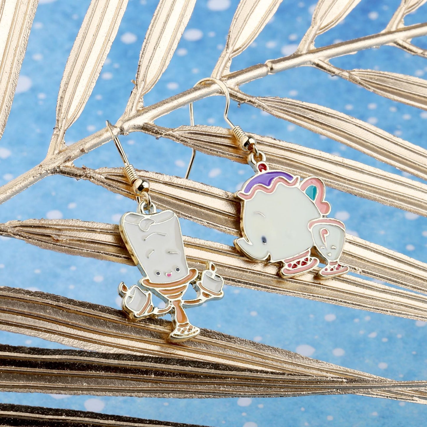 CENWA Beauty Beast Inspired Jewelry Cartoon Animal Earrings Gift for Movie Fan
