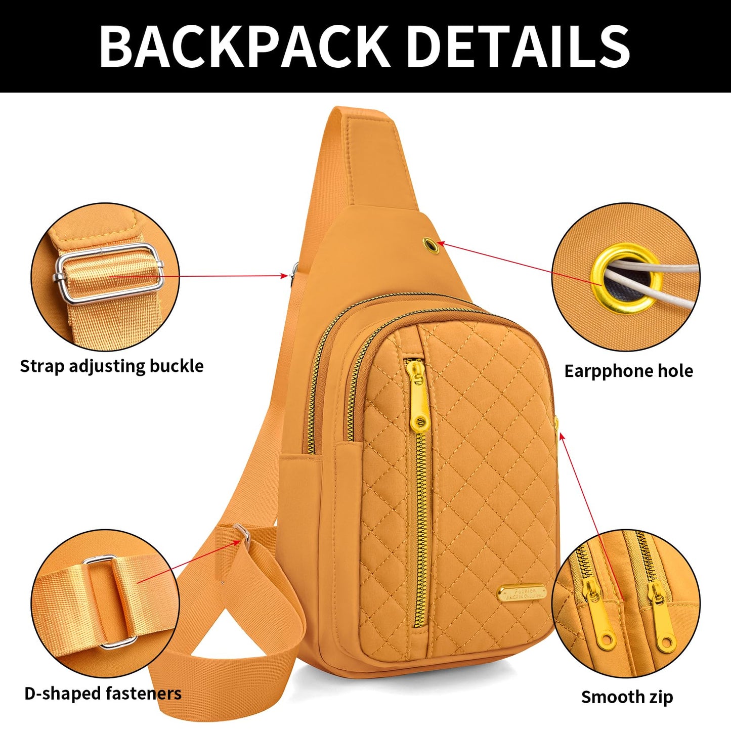 Small Sling Bag For Women Men Casual Crossbody Sling Backpack