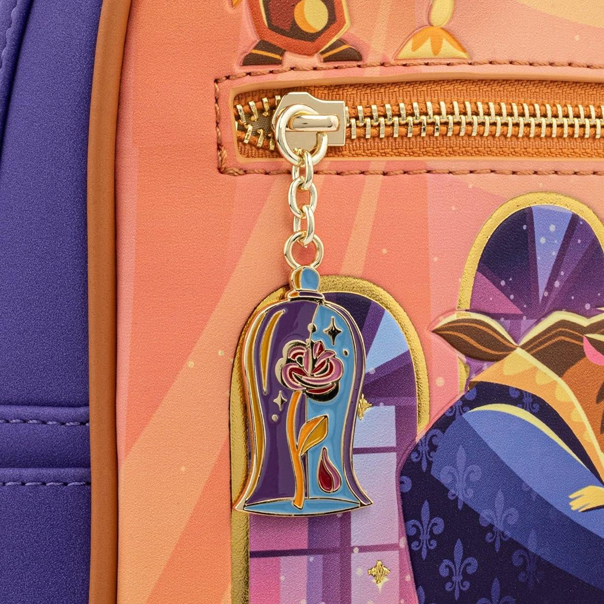 Loungefly Disney Beauty and the Beast Ballroom Scene Womens Double Strap Shoulder Bag Purse, One Size, Multi