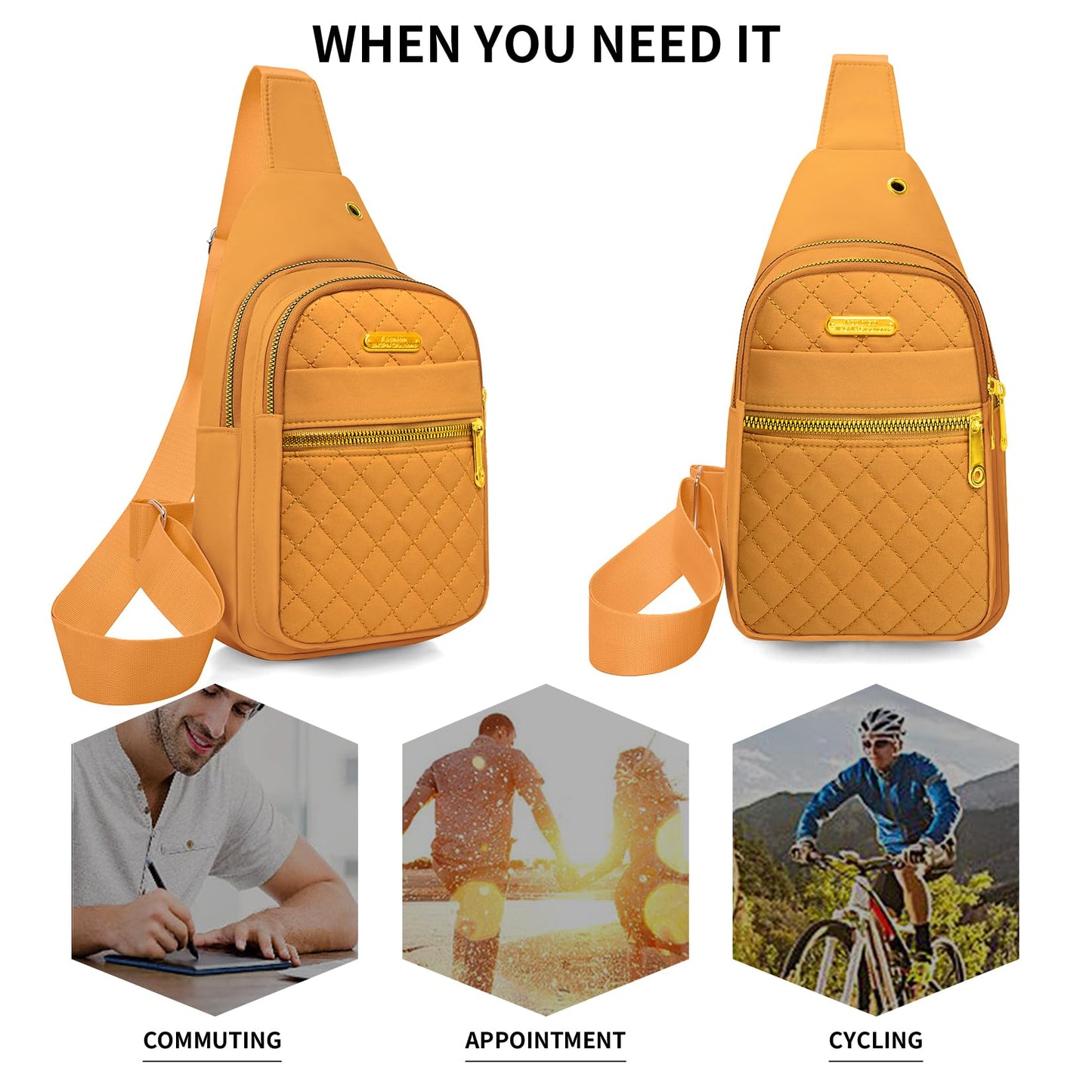 Small Sling Bag For Women Men Casual Crossbody Sling Backpack