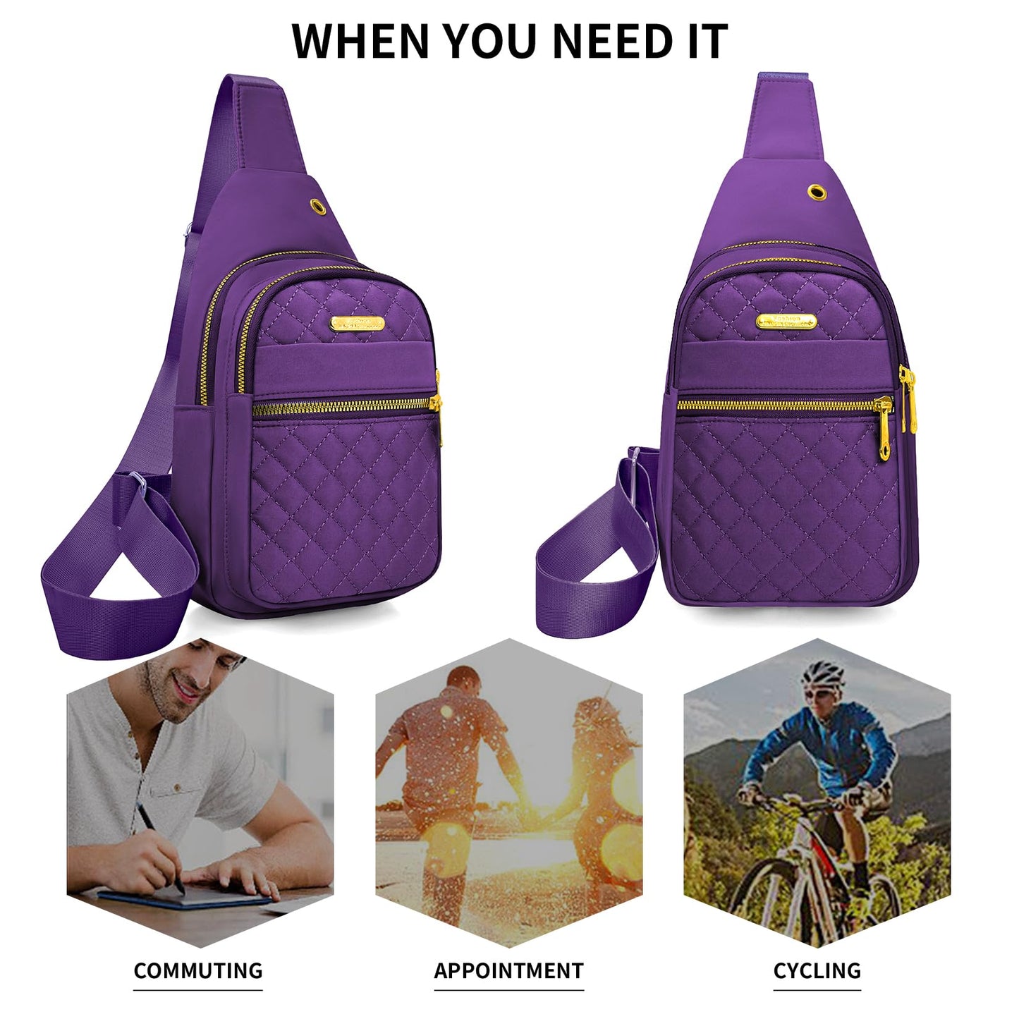 Small Sling Bag For Women Men Casual Crossbody Sling Backpack