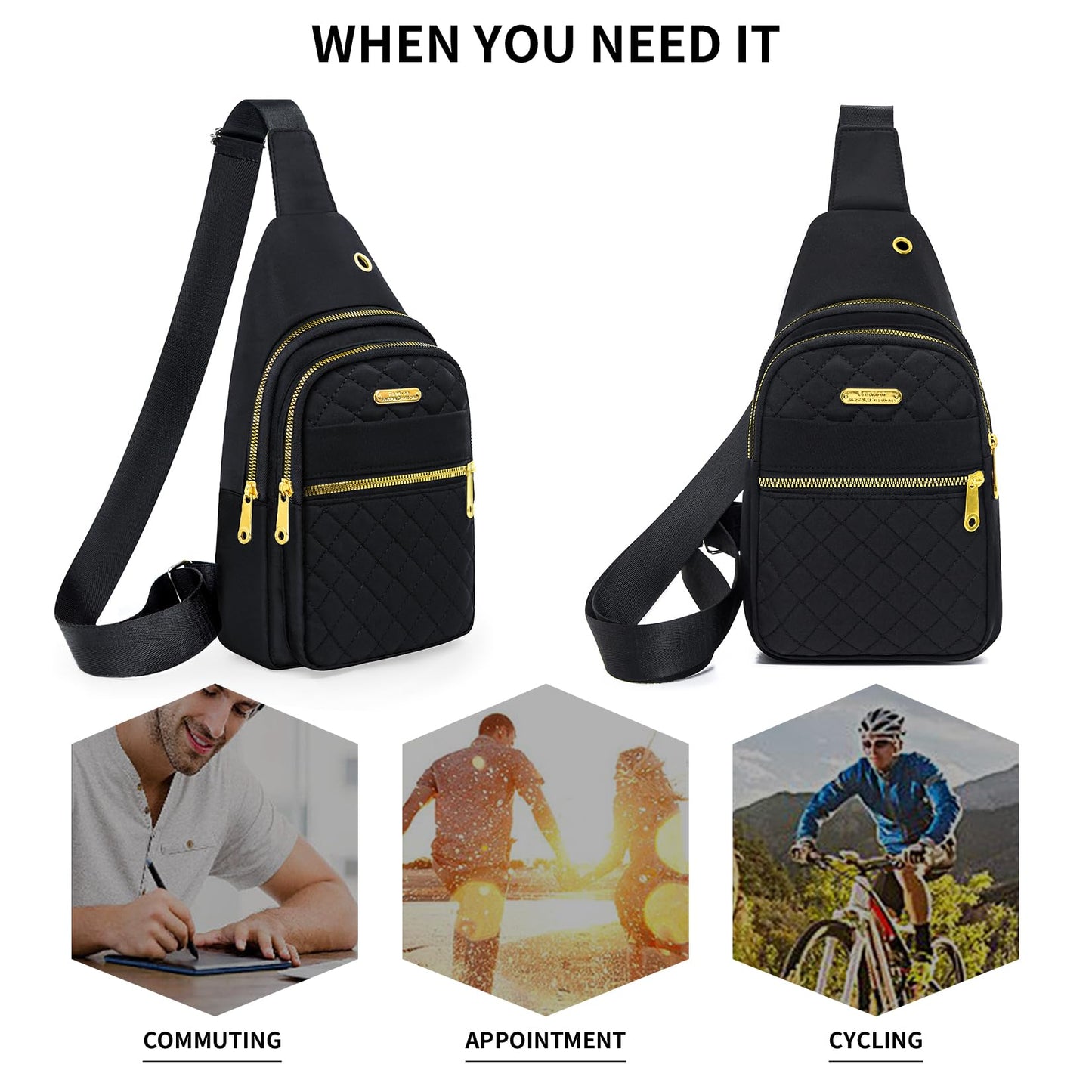 Small Sling Bag For Women Men Casual Crossbody Sling Backpack