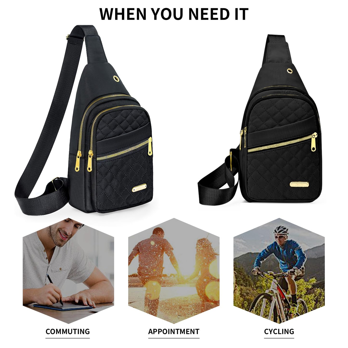 Small Sling Bag For Women Men Casual Crossbody Sling Backpack