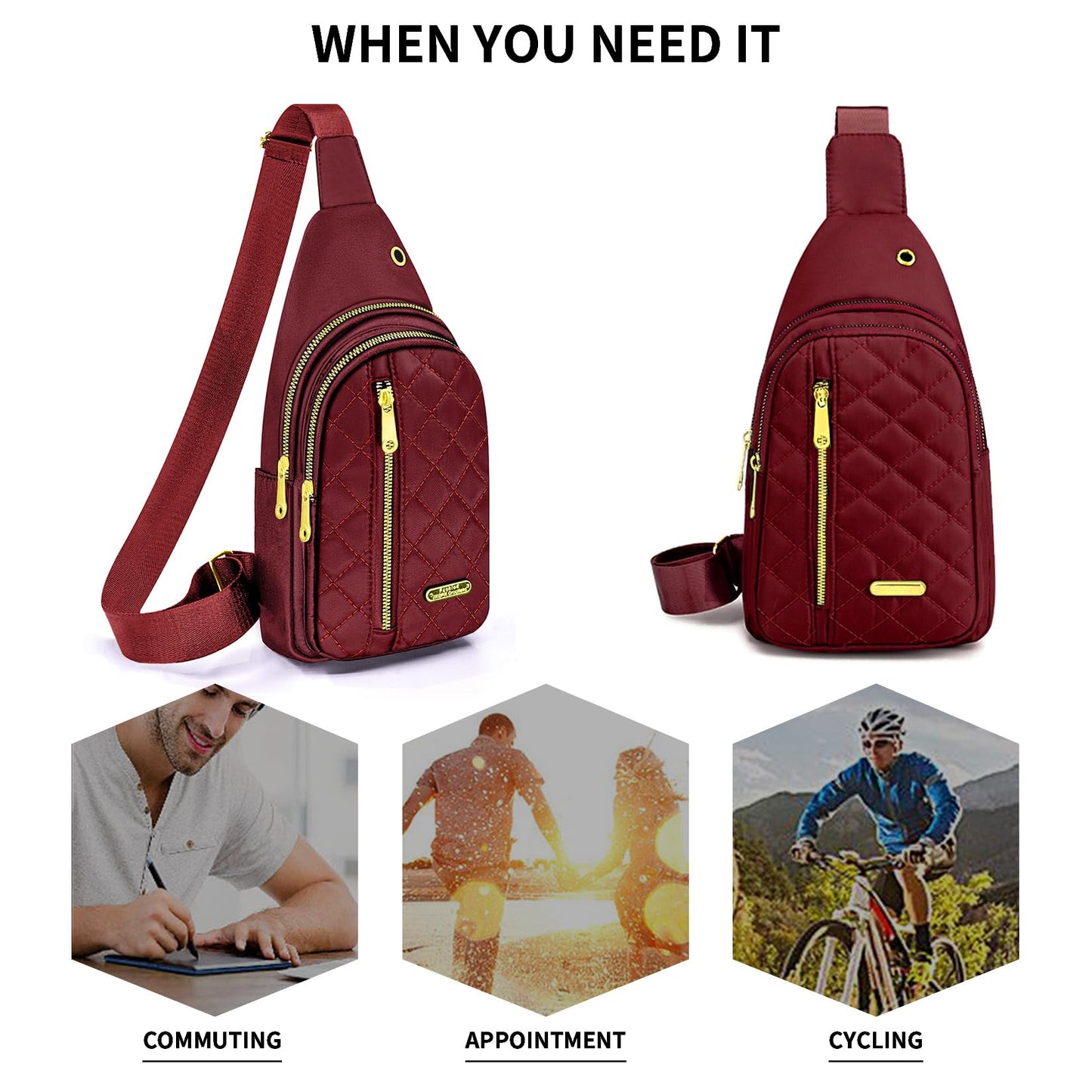 Small Sling Bag For Women Men Casual Crossbody Sling Backpack