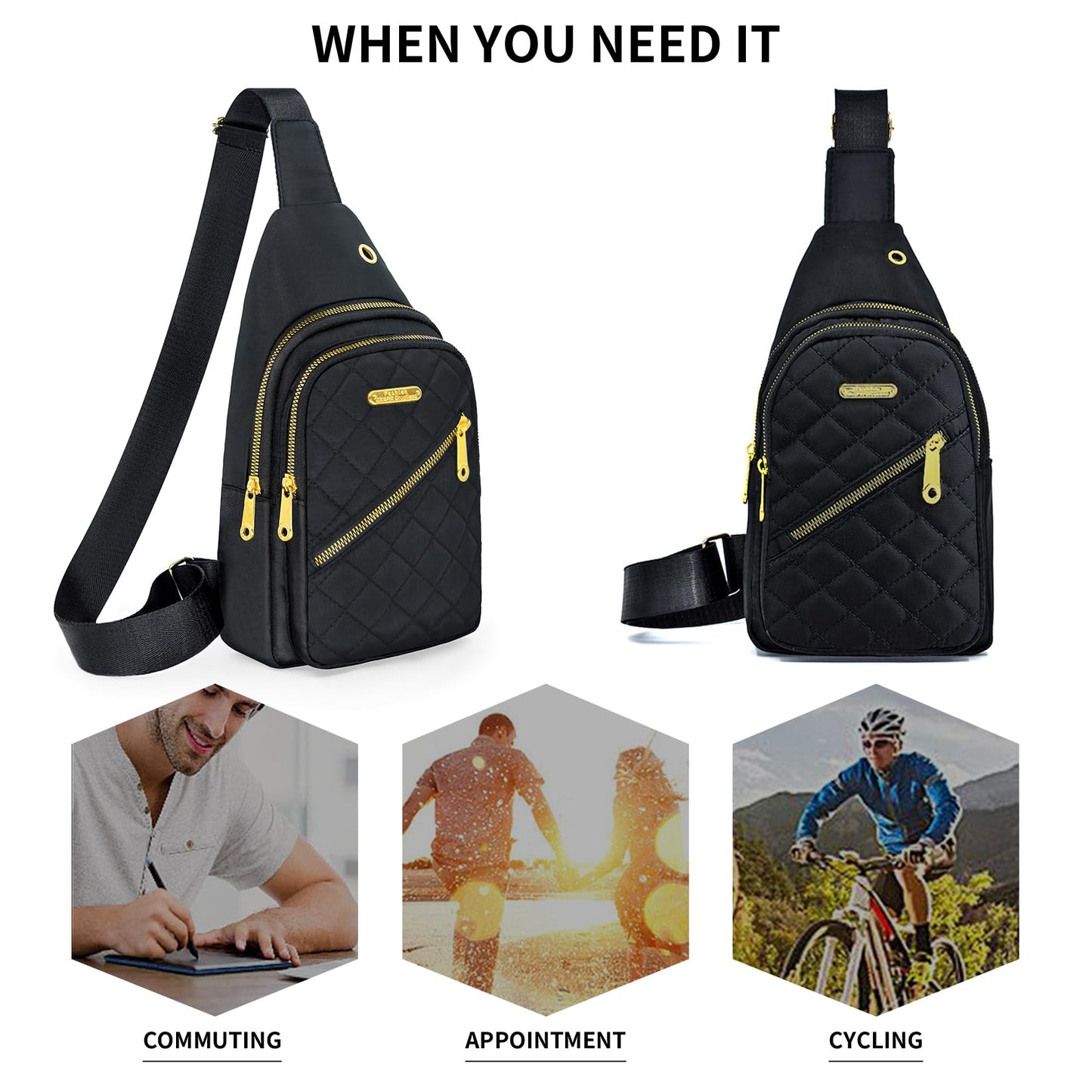 Small Sling Bag For Women Men Casual Crossbody Sling Backpack