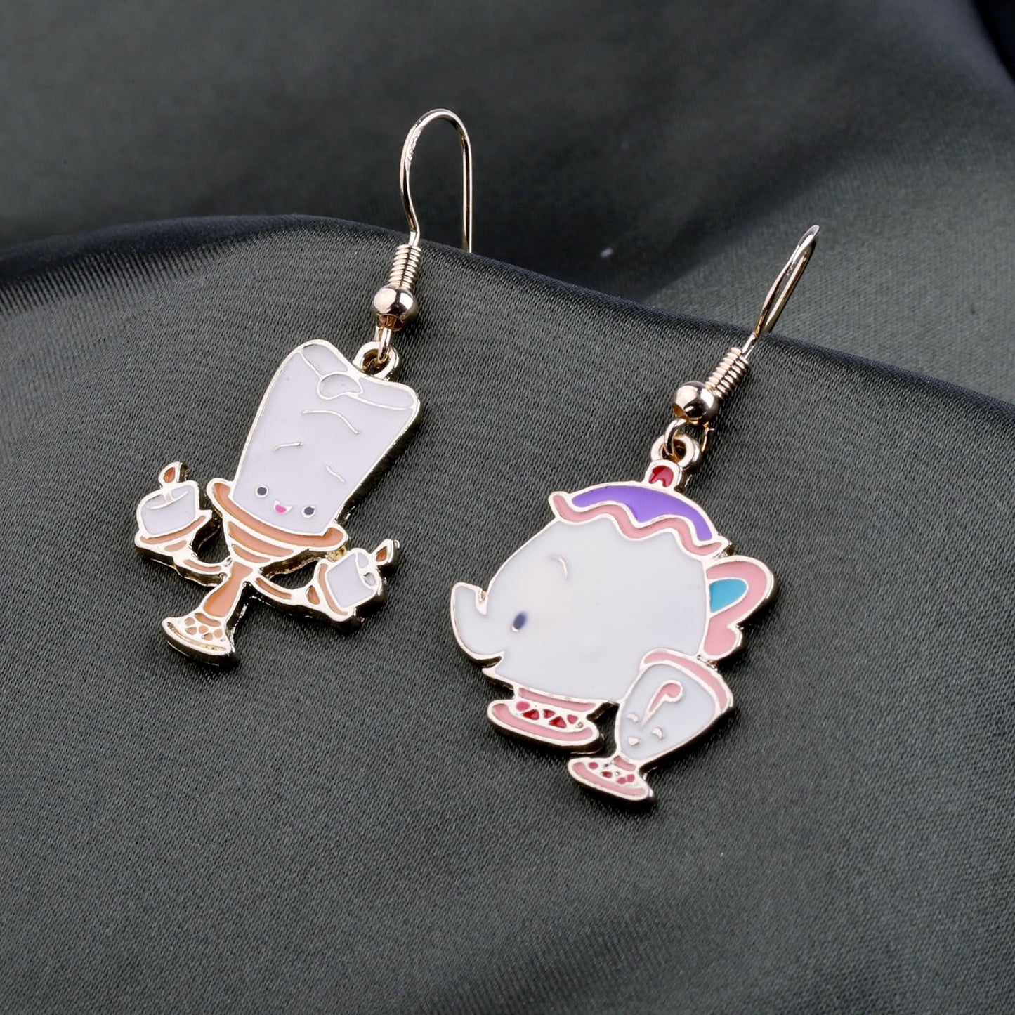 CENWA Beauty Beast Inspired Jewelry Cartoon Animal Earrings Gift for Movie Fan