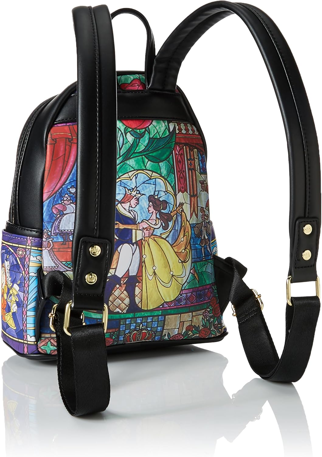 Loungefly Disney Princess Castle Series Belle Womens Double Strap Shoulder Bag Purse, One Size, Multicolor